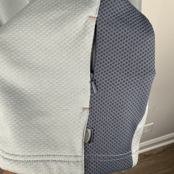 Alo 1/4 Zip Jacket Mens Large Gray Two Tone Activewear Athleisure Rexnord Logo - Picture 7 of 10